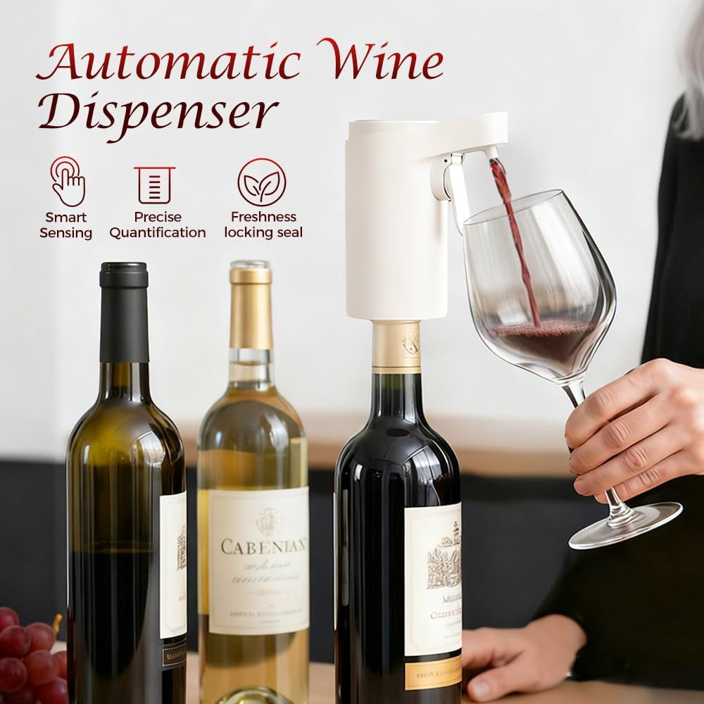 Liquor Dispenser, Smart Dispenser, Smart Automatic Touch Control Alcohol Pourer, Built-In Aeration Tech to Enhance Every Drink, for Any Bottle, Black