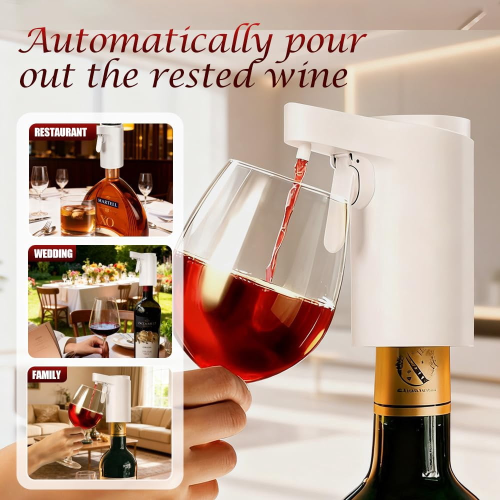 Liquor Dispenser, Smart Dispenser, Smart Automatic Touch Control Alcohol Pourer, Built-In Aeration Tech to Enhance Every Drink, for Any Bottle, Black