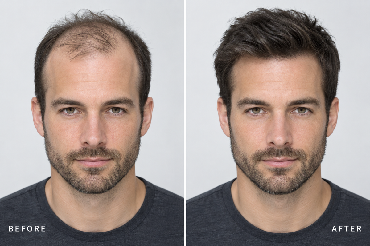Male Hair Growth Before & After